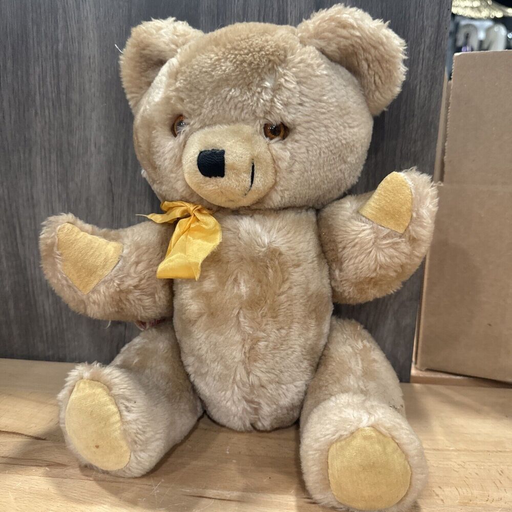 16" VINTAGE KUDDLE TOY KUDDLES FULLY JOINTED TEDDY BEAR STUFFED ANIMAL PLUSH